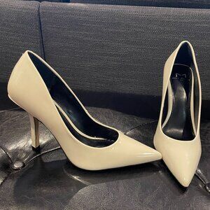 Marc Fisher White Patent Leather Pumps
